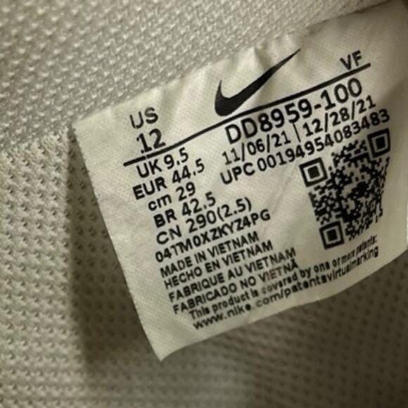 Womens Nike Air Force 1 07 DD8959-100 Leather Athletic Sneaker Shoes SZ 12 White - Picture 6 of 6